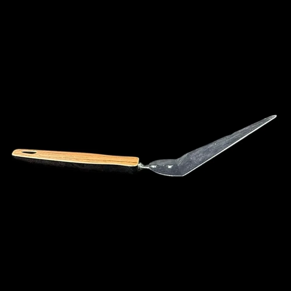 Vintage‎ EKCO USA Stainless Steel Pie Server with Wood Handle